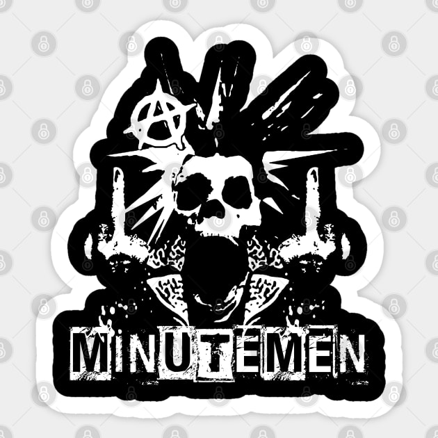 munitemen skeleton punk Sticker by calistoneug